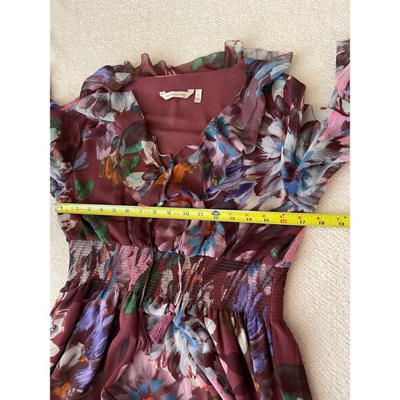 Soft Surronding Women's Floral Ruffle Layer Chiffon Cottage Fairy Maxi Dress SP - Picture 13 of 16